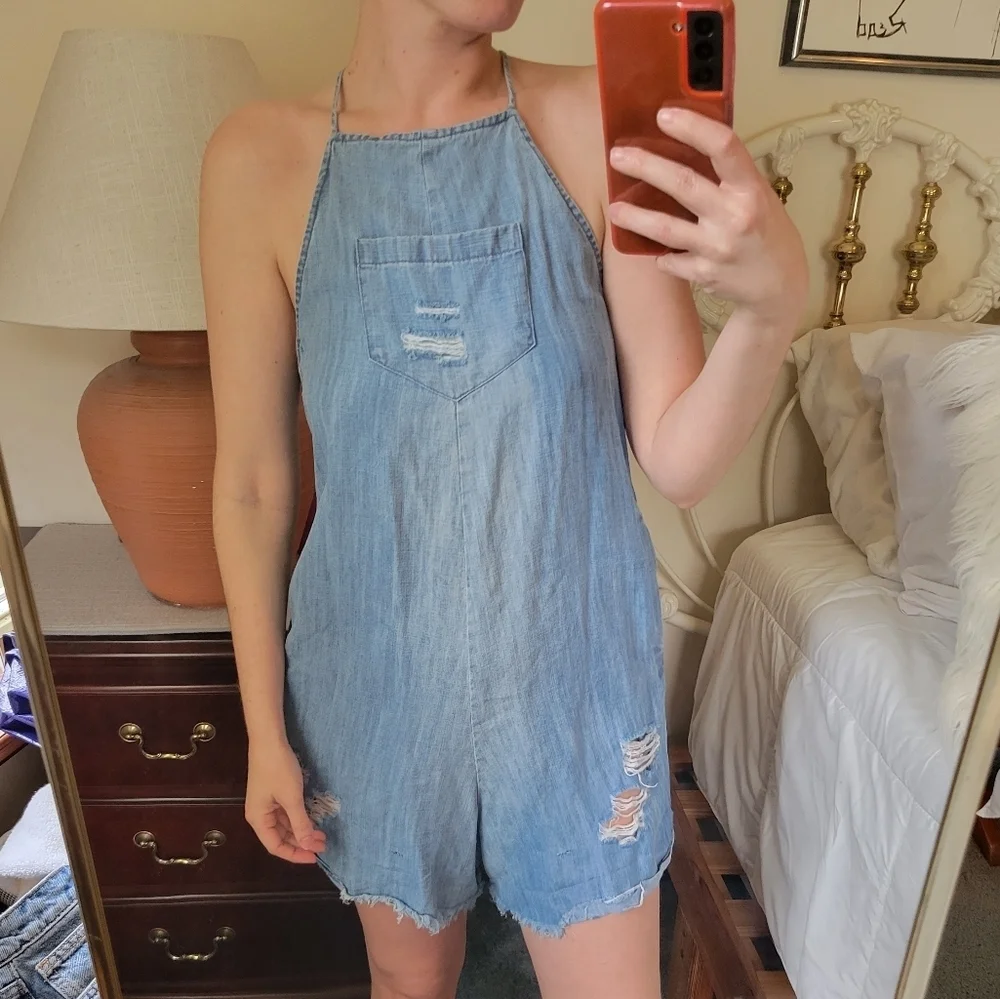 Beach Riot | Denim romper - Picture 4 of 7